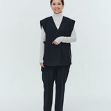 V-neck Ribbon Gilet