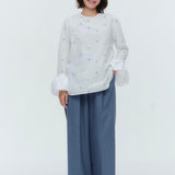 (yori) Blossom Balloon Cuff Blouse
