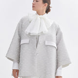 Ribbon Jacquard Tent Coat