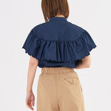 Scallop Sleeve Blouse