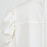 Tuck Shoulder Handsome Blouse Check