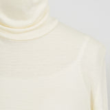Back Open Turtleneck Cut-and-Sewn