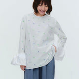 (yori) Blossom Balloon Cuff Blouse