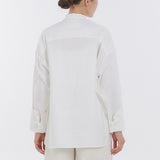 【shirocon】 Tuxedo Ribbon Blouse