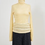 Back Open Turtleneck Cut-and-Sewn