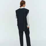 V-neck Ribbon Gilet