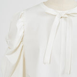 Tuck Shoulder Handsome Blouse Check
