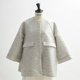 Ribbon Jacquard Tent Coat