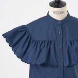 Scallop Sleeve Blouse