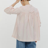 Back Ribbon Gathered Blouse