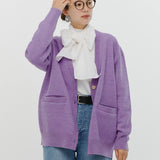 Compressed Wool Knit Cardigan