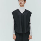 V-neck Ribbon Gilet