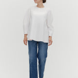 Puffy Weave Flare Blouse