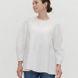 Puffy Weave Flare Blouse
