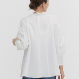 Puffy Weave Flare Blouse