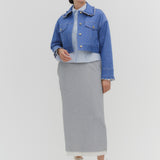 Scalloped Denim Short Jacket