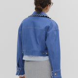 Scalloped Denim Short Jacket