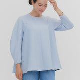Puffy Weave Flare Blouse