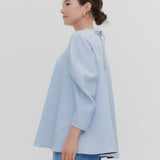 Puffy Weave Flare Blouse