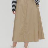 Chino Flared Skirt with Belt