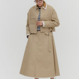 Chino Flared Skirt with Belt