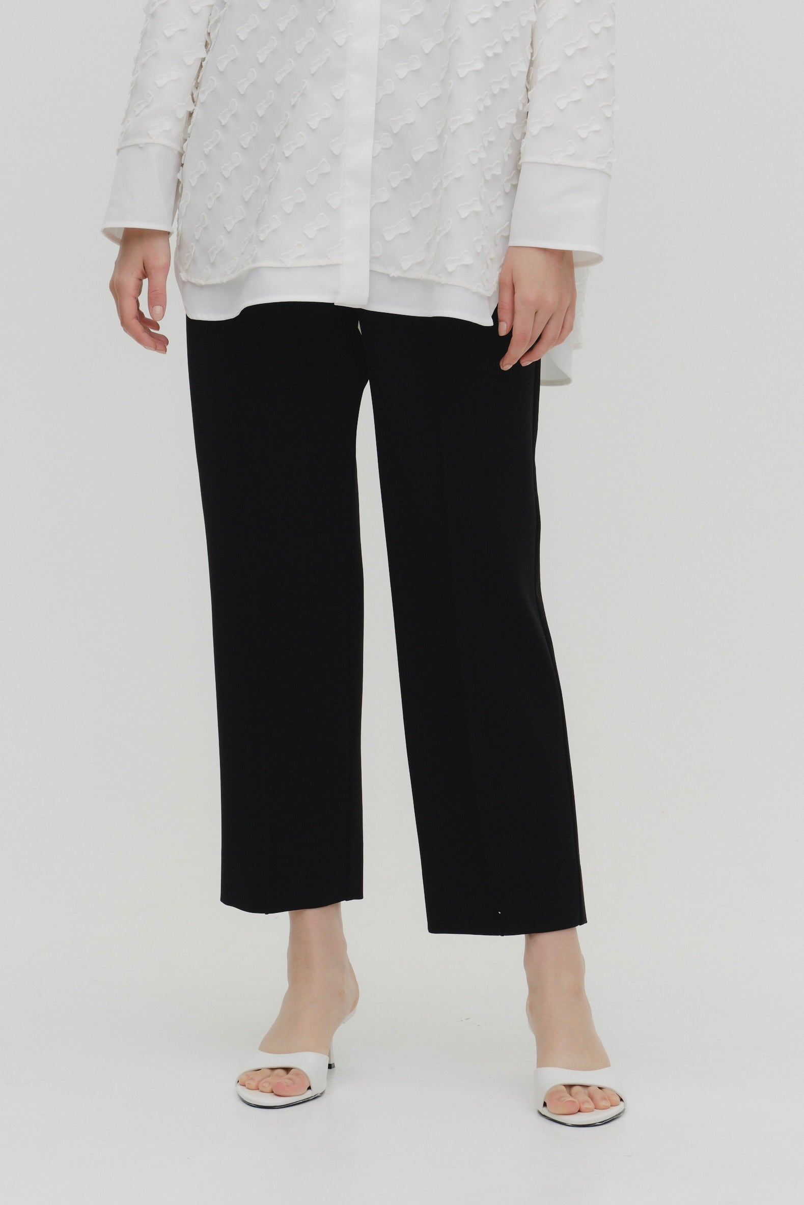 【shirocon】Camellia Stretch Dress Trousers