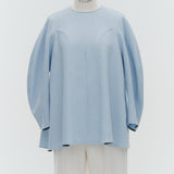 Puffy Weave Flare Blouse