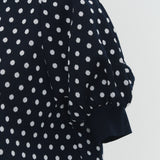 Marine Dot Puff Polo Knit