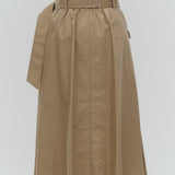 Chino Flared Skirt with Belt