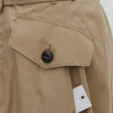 Chino Flared Skirt with Belt