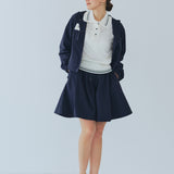 【yori】Mini Frill Polo Knit