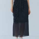 【yori】Voluminous Frill Sheer Skirt