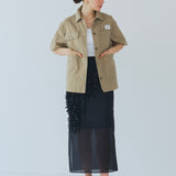【yori】Voluminous Frill Sheer Skirt