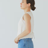 Flower Embroidered Mini Gilet