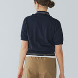【yori】Mini Frill Polo Knit