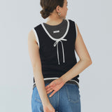 V Neck Knit Mini Gilet