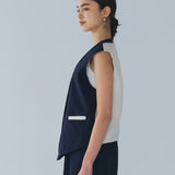 【shirocon】Dry Gaberdine Handsome Gilet