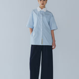 【shirocon】Waist Ribbon Double Tuck Pants