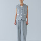 【shirocon】Dry Gaberdine Handsome Gilet