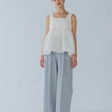 【shirocon】Waist Ribbon Double Tuck Pants