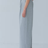 【shirocon】Waist Ribbon Double Tuck Pants