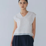 【shirocon】Milky Color Sailor Gilet