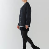 Compressed Knit Layered Cardigan