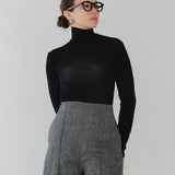 Cashmere Silk Sheer Turtleneck