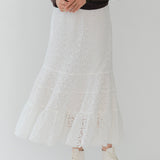 Flocky Lace Skirt