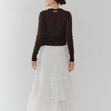 Flocky Lace Skirt