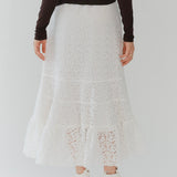 Flocky Lace Skirt