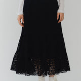 Flocky Lace Skirt