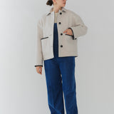 Scalloped Wool Short Coat