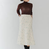 Fukure Embroidered Flare Skirt